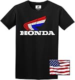 Honda Classic Red White & Blue Wing Logo Men's Short Sleeve T-Shirt (3X, Black)