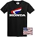 Honda Classic Red White & Blue Wing Logo Men's Short Sleeve T-Shirt (3X, Black)