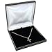 FindingKing Black Leather Necklace Gift Box Jewelry Display Case