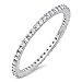 CHOOSE YOUR COLOR Sterling Silver Thin Eternity Ring
