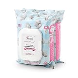 Swisspers Premium 100% Cotton Makeup Removal Wipes, 2 Pack - 25 Count Each