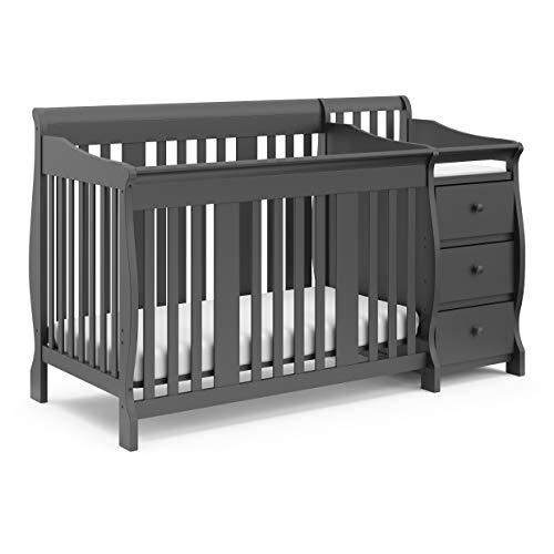 Storkcraft Portofino 5-in-1 Convertible Crib and Changer (Gray
