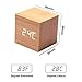 ZEYI Cube Alarm Clock,Portable Travel Clock,Wooden Design Desk Clock,Display Temperature,Date,Year, 3 Alarm Settings Best