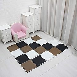 MQIAOHAM Children Puzzle mat Play mat Squares Play