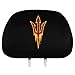 FANMATS Arizona State University Head Rest Cover Set, Black, 14