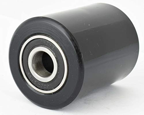 Pallet Jack/Truck Load Wheels 3"x3.75" with Bearings ID 20mm Nylon and Entry/Exit Rollers Black