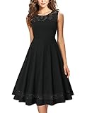 Laksmi Women's Cocktail Dress Vintage Sleeveless Floral Lace Formal Swing Dresses