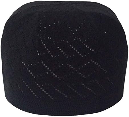 Elastic Kufi Hat Skull Cap Beanies Wavy Threading Biker's Head Inner Cap