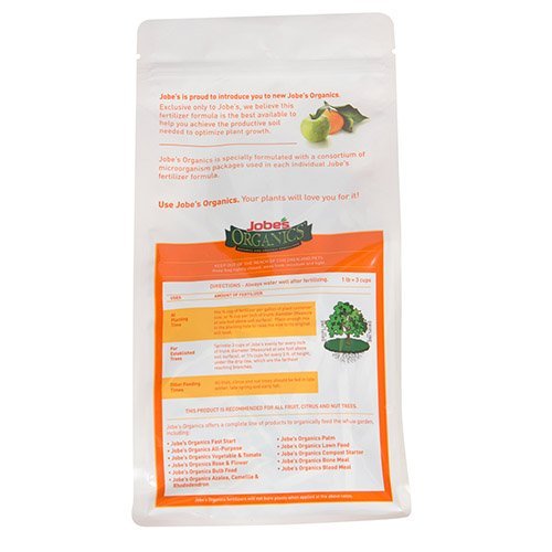 Jobeâ€™s Organics Fruit & Citrus Fertilizer with Biozome, 3-5-5 Organic Fast Acting Granular Fertilizer for All Fruit and Citrus Trees, 4 pound bag (2-pack)
