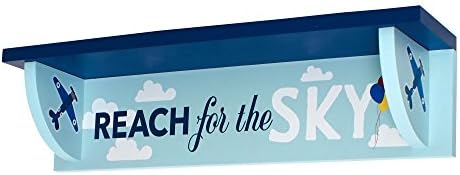 Concepts 22 1/4W X 5 3/4L Boys "Reach For The Sky" Wall Shelf With Airplane Decal Ends