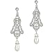 BABEYOND 1920s Flapper Art Deco Gatsby Earrings 20s Flapper Gatsby Accessories Vintage Wedding Dangle Pearl Earrings primary