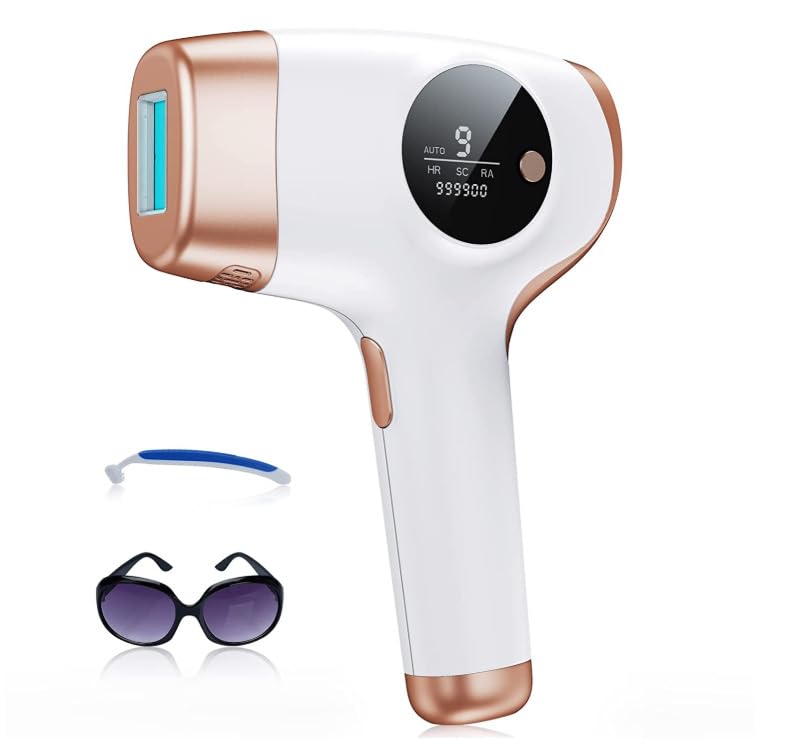 3-in-1 IPL Laser Hair Removal, 9-Level 3-Mode Adjustable Ice-Cold Hair Remover, LCD Touchscreen 999,900 Flashes Hair Removal for Women & Men, Suitable for Body, Face, Bikini Line1