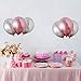12inch 50 Pcs Latex Metallic Balloons, 25 Pcs Pink Metallic Balloons+25 Pcs Silver Metallic Balloons, Helium Shiny Balloons, Party Decoration Compatible Wedding Birthday Baby Shower Graduation party