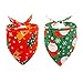 Christmas Dog Bandana 4 Pack Pet Doggy Triangle Scarf Bibs Kerchief Accessories with Christmas Element Patterns for Dogs and Cats