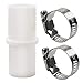 MyLifeUNIT Washing Machine Drain Hose Connector, Washer Drain Hose Extension Adapter with 2 Hose Clamps, Fit for 0.8 Inch Hose