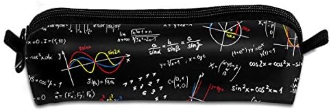 Math Equations Pattern Pen Pencil Stationery Bag Makeup Case Travel Cosmetic Brush Accessories Toiletries Pouch Bags Zipper Resistance Carry Handle Power Lines Hanging Handbag Documents