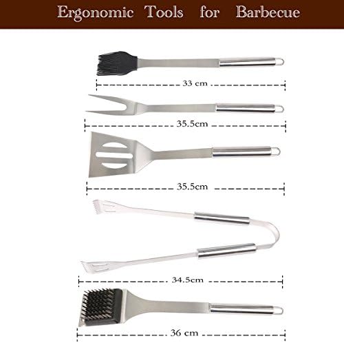 TEENO Kit Barbecue Outil de Barbecue en Acier Inoxydable Ustensiles De Barbecue pour Grillades - Mes Grillades TEENO Kit Barbecue Outil de Barbecue en Acier Inoxydable Ustensiles De Barbecue pour Grillades