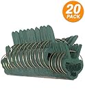 Ram-Pro 20 Piece Green Gentle Gardening Plant & Flower Lever Loop Gripper Clips, Tool for Supporting or Straightening Plant Stems, Stalks, and Vines