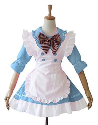 Nawty Fox Lolita Cosplay French Maid-Blue