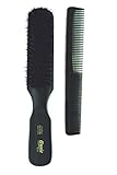 Soft Mini Wave Brush #2123 - 100% Pure Boar Bristles. - , hair styling comb, hair styling, styling comb, natural bristles, reinforced bristles, boar bristles, pocket comb, adults and kids, long hair, short hair, thick hair