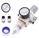 RIH 1/4" NPT Compressed Air Filter Regulator Combo