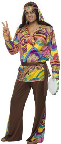 Amazon Smiffysメンズヒッピーレトロ60年代70年代大人用ハロウィンコスチューム コスプレ 仮装 通販