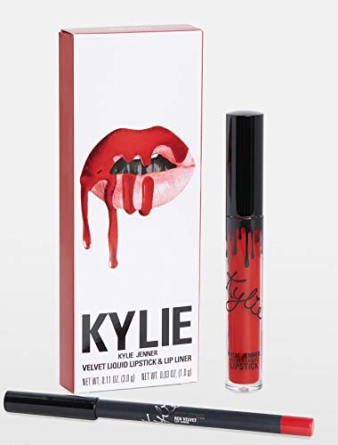 Kylie Cosmetics 'Red Velvet' Velvet Liquid Lipstick Lip Kit - Thumbnail 3
