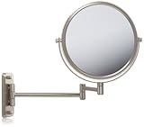 Jerdon JP7506N 8-Inch Wall Mount Makeup Mirror with 5x Magnification, Nickel Finish (Health and Beauty)