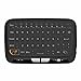 HEYNOW H18 Multifunctional 2.4GHz Wireless Mini Keyboard with Whole Panel Touchpad Mouse Combos,Rechargable Li-ion Battery Remote Control for PC, Xbox 360, Android TV Box, Computer, Laptop (Black)