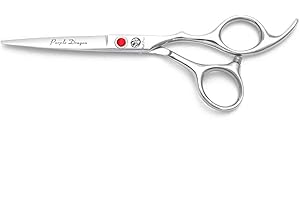 Purple Dragon 4“/5"/5.5"/6"/6.5"/7"/7.5"/8"/9"/10" Sharp Edge Salon Hair Cutting Shears - Pet/Dog Grooming Scissors with Bag - Perfect for Barber or Pet Groomer