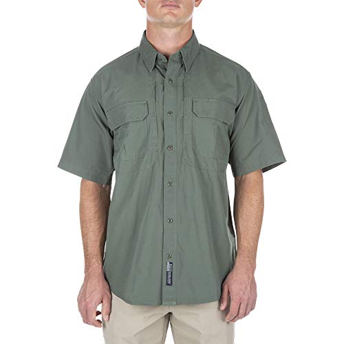 5.11 Tactical Cotton Tactical Short Sleeve Shirt, OD Green, X-Large