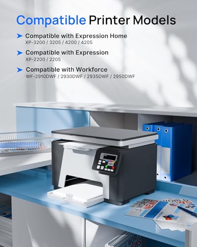 GPC Image Compatible with Epson XP-2200 XP-2205 XP-3200 XP-3205 XP-4200 XP-4205 WF-2910 WF-2930 WF-2950 (10-Pack)