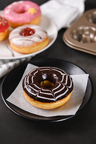 Bakerdream Donut Pan Makes 6 Donuts,3 Pattern and Non-Stick Donut Mold Safe Baking Tray Maker Pan for Cake Biscuit Bagels Donut Cake Mold - Thumbnail 3