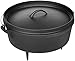 Amazon Basics Pre-Seasoned Cast Iron Camp Dutch Oven with Lid, 6-Quart