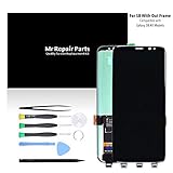 Mr Repair Parts Premium Galaxy S8 Black AMOLED 3D Touch HDR10 Display Screen Digitizer Assembly Replacement + Repair Tools + 9H Tempered Glass Screen Protector + Waterproof Frame Adhesive Sticker
