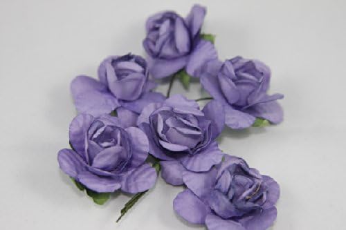 Mini Rose Bulk Paper Flowers 0.5" Lavender (144 Stems)