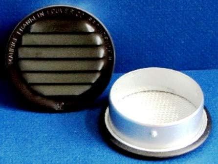 6" Round Screened Vent - Black - Pkg of 2