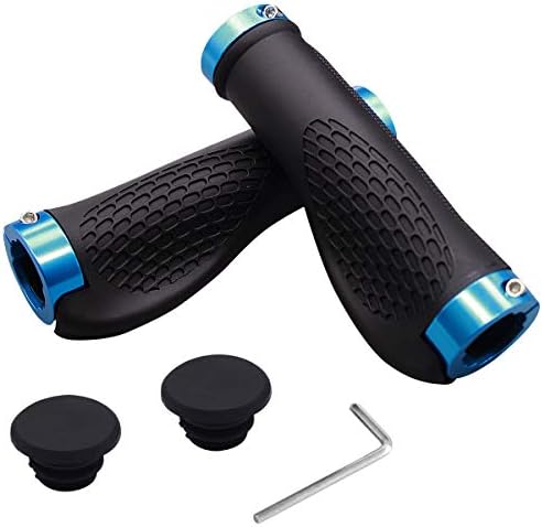 Bicycle Grips Handlebar,Bike Grips Comfort Handlebar/Non-Slip Soft Rubber Grip Bicycle Handlebars For Cycling Mountain Bike Road (1 Pair+Hex Key)