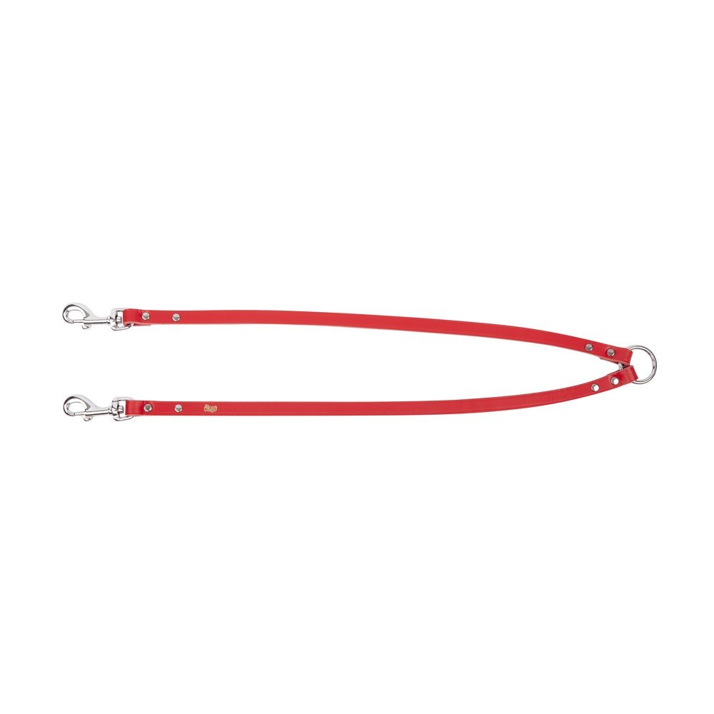 Dingo Leather Splitter, Durable Coupler to Separate Dogs, Classic Fashion Red 10656