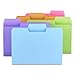 Smead SuperTab File Folder, Oversized 1/3-Cut Tab, Letter Size, Assorted Pastel Colors, 100 per Box (11961), Pack of 1