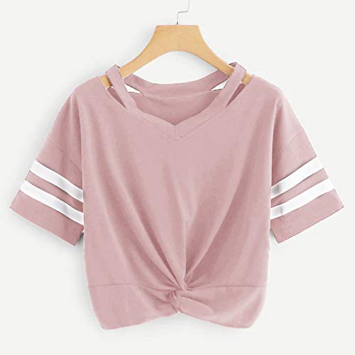 Women's Sexy Tops 2019 Fashion,YEZIJIN Women Ladies Short T-Shirt Short Sleeve Round Neck Casual Tops Blouse White