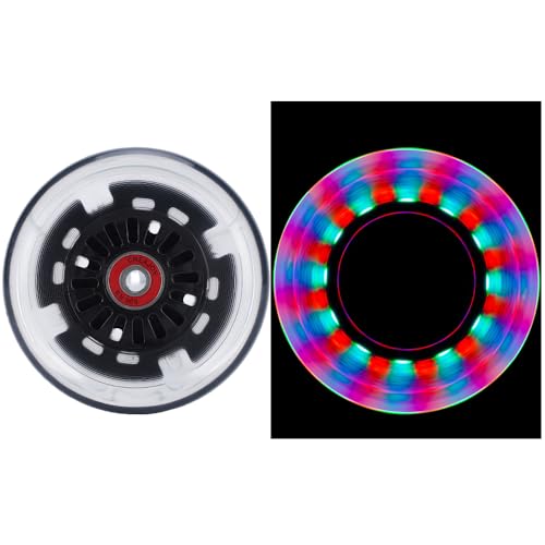 LED Light Up Flashing Scooter Wheel Replacement 100mm x 24mm, Pack of 2