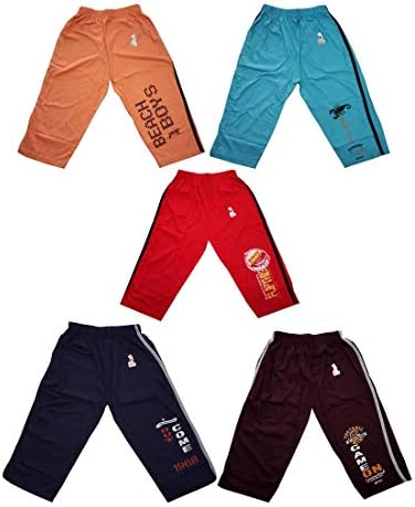 GMR Boys 3/4th Track Pant,Capri Combo Pack of 5 (55,60,65,70,75,80 cm)(Color May Vary)
