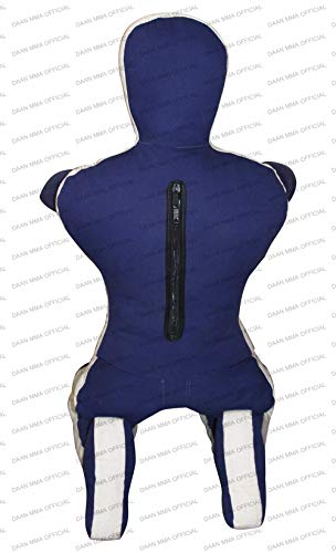 DAAN MMA Grappling Dummy - Judo Punching Bag, Unfilled - Sitting Position Hands Front - Brazilian JIU Jitsu Submission Grappling Dummy Sitting Dummy Wrestling (Blue, 70" Up to 121 lb - Unfilled)