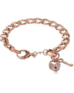 Rose Gold-Tone Charm Starter Bracelet