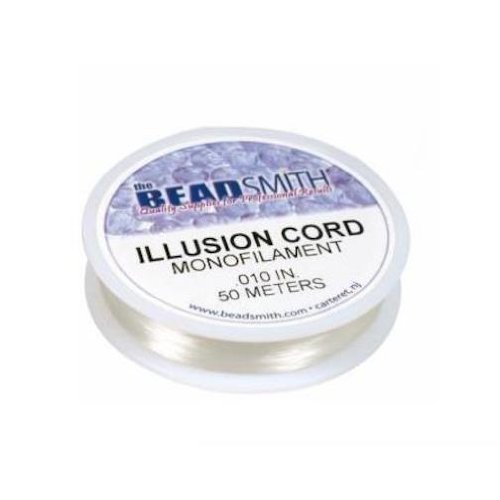 Beadsmith Illusion Beading Cord & Nickel Plated Lanyard Hooks Kit 102 Pcs