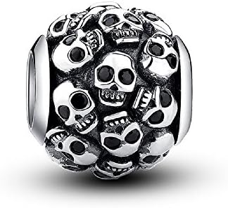 925 Sterling Silver Unique Neutral Gothic Charms Fit for Bracelets & Necklace