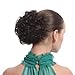CAISHA Voluminous Bun Hairpiece Hair Bun Scrunchie Hepburn Bun Extension Wavy Black D1