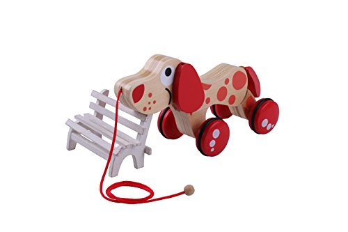 image for STS SUPPLIES LTD Wooden Pull Toy Puppy Dog Walking Dog Early Childhood