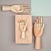 Wooden Hand Model Flexible Moveable Fingers Manikin Hand Figure Both Left and Right Hand for Sketching Drawing Home Office Desk Posable Joints Kids Children Toys Gift 8 INCH
